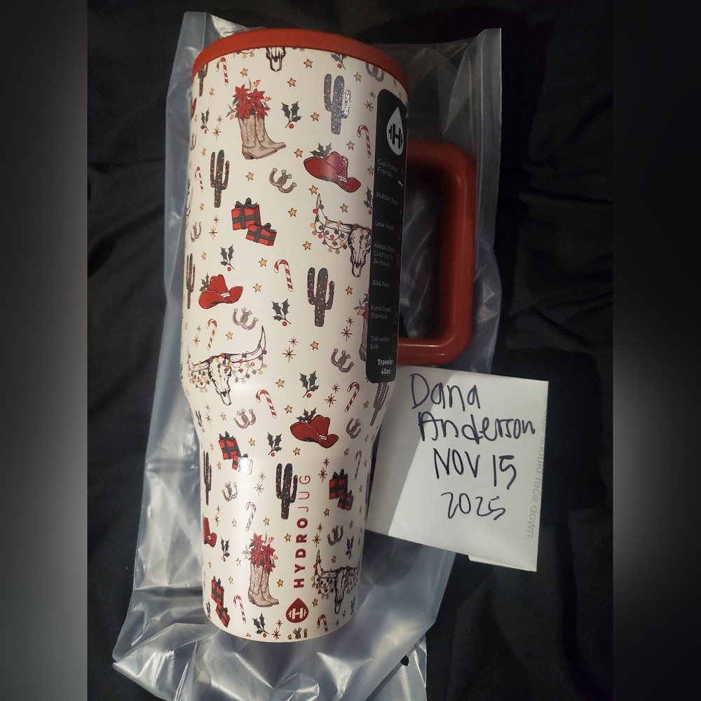 Cowboy xmas hydrojug 32 oz